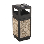 Safco Canmeleon Ash/Trash Receptacle, Square, Aggregate