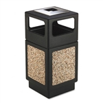 Safco Canmeleon Ash/Trash Receptacle, Square, Aggregate