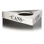 Safco Trifecta Waste Receptacle Lid, Laser Cut CANS I