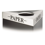 Safco Trifecta Waste Receptacle Lid, Laser Cut PAPER 