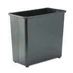 Safco Fire-Safe Wastebasket, Rectangular, Steel, 27 1/2