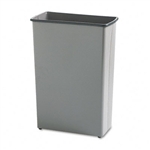 Safco Fire-Safe Wastebasket, Rectangular, Steel, 22 gal