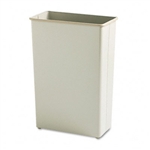 Safco Fire-Safe Wastebasket, Rectangular, Steel, 22 gal