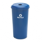 Safco Tall Recycling Receptacle for Cans, Round, Steel,