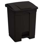 Safco&reg; Large Capacity Plastic Step-On Receptacle, 17 gal, Black # SAF9922BL