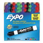 EXPO&reg; Low Odor Dry Erase Marker, Chisel Tip, Assorted, 36/Box # SAN1921061