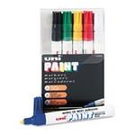 Sanford uni-Paint Marker, Medium Point, Assorted, 6/Set