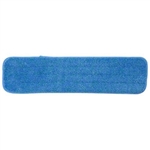 Microfiber 18" Low Nap Blue Velcro Floor Cleaning Mop Head SAVE18BLU