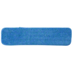 Microfiber 18-inch low-nap blue velcro flat mop pad SAVE18BLU for floor finishing and wet mopping