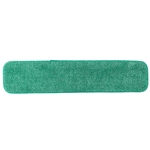18 inch low nap green microfiber Velcro floor mop head for damp mopping and finish