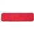 Red 18-inch low-nap microfiber hook-and-loop floor cleaning pad for commercial flat-mop frames