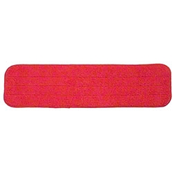 Microfiber 18" Low Nap Red Velcro Floor Cleaning Mop Head SAVE18RED