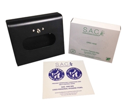 S.A.C. Total Solution Starter Set - Sanitary Napkin & Tampon Disposal, Box Format, Black Powder Coated Steel - Contains 1 Set  #  SB3000BK