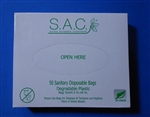 S.A.C. Box, Tampon and sanitary napkin disposal bags with pull off tape seal, 24 box case