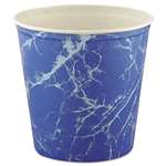 SOLO&reg; Cup Company Double Wrapped Paper Bucket, Waxed, Blue Marble, 165oz, 100/Carton # SCC10T3M