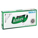 SOLO&reg; Cup Company Heavyweight Plastic Cutlery, Knives, White, 7 in, 500/Carton # SCC827271