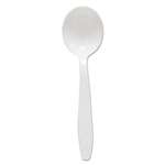 SOLO&reg; Cup Company Heavyweight Polystyrene Soup Spoons, Guildware Design, White, 1000/Carton # SCCGBX8SW