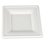 SCT&reg; ChampWare Molded Fiber Tableware, Square, 6 x 6, White, 500 per Carton # SCH18620