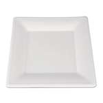 SCT&reg; ChampWare Molded Fiber Tableware, Square, 10 x 10, White, 500 per Carton # SCH18640