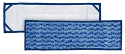 Microfiber scrubber pocket mop pad SCUB-IT-PKT 18-inch wet/dry with mesh-back scrubber strip in green.