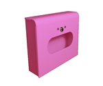 Dispenser for S.A.C. Sanitary Napkin & Tampon Disposal Bags, Pink Powder Coated Steel- Box Format, 1 Unit # SD2012BPK