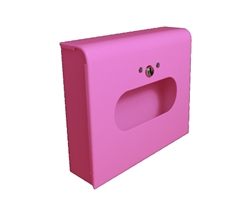 Dispenser for S.A.C. Sanitary Napkin & Tampon Disposal Bags, Pink Powder Coated Steel- Box Format, 1 Unit # SD2012BPK