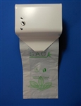 S.A.C. Dispenser for sanitary napkin & tampon disposal bags, roll format, white powder coated steel, case of 10