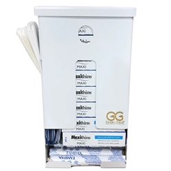 Compact, Pre-Filled, Tampon and Sanitary Napkin Dispenser Only, white, SD7000WH-PF - Prefilled
