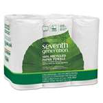 Seventh Generation&reg; 100% Recycled Paper Towel Rolls, 140 Sheets/Roll, White, 6/Pack # SEV13731PK