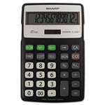 Sharp&reg; EL-R287BBK Recycled Series Calculator w/Kick-stand, 12-Digit, LCD, Black # SHRELR287BBK