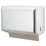 San Jamar&reg; Key-Lock Singlefold Towel Dispenser, Steel, 10 3/4w x 6d x 7 1/2h, White # SJMT1800WH