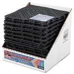 San Jamar&reg; Versa-Mat Bar-Shelf Liner, Plastic, 12w x 12d x 1/4h, Black, 27/Carton # SJMVM5280BK