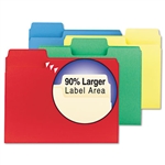 Smead SuperTab Colored File Folders, 1/3 Cut, Letter, A