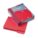 Smead File Folders, 1/3 Cut, Top Tab, Letter, Red, 100/