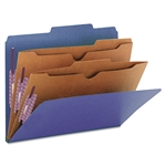 Smead Pressboard Classification Folders, 2 Pocket Divid