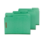 Smead Colored Pressboard Fastener Folders, Letter, 1/3 