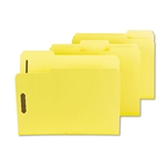 Smead Colored Pressboard Fastener Folders, Letter, 1/3 