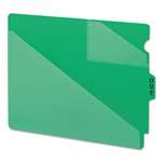 Smead&reg; Out Guides w/Diagonal-Cut Pockets, Poly, Letter, Green, 50/Box # SMD61962