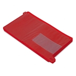 Smead End Tab Out Guides w/Pockets, Vinyl, Legal, Red, 