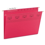 Smead Tuff Hanging Folder w/Easy Slide Tab, Letter, Red