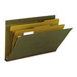 Smead&reg; Hanging File Folder, 2 Dividers, Legal, 2" Exp, 1/5 Tab, Standard Green, 20/BX # SMD65160