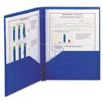 Smead&reg; Poly Two-Pocket Folder With Fasteners, 8-1/2 x 11, Blue, 25/Box # SMD87726