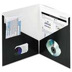 Smead&reg; Contemporary Classics Two-Pocket Folder, 11 x 8-1/2, Black, 25/Box # SMD87990
