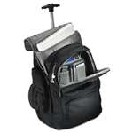 Samsonite&reg; Wheeled Backpack, 14 x 8 x 21, Black/Charcoal # SML178961053