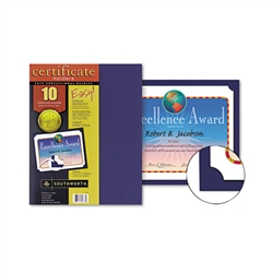 Southworth Certificate Holder, 12 x 9 1/2, Navy, 10/Pac