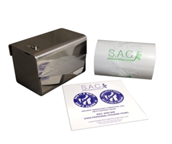 S.A.C. Total Solution Starter Set - Sanitary Napkin & Tampon Disposal, Roll Format, Stainless Steel - Contains 1 Set # SR3000SS