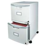 Storex 2-Drawer Mobile Filing Cabinet, 14-3/4w x 18-1/4d x 26h, Light Gray # STX61301B01C