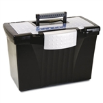 Storex Portable File Box w/ Organizer Lid, Letter/Legal