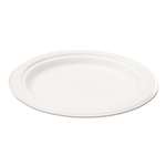 NatureHouse&reg; Bagasse 7" Plate, Round, White, 1000/Each # SVAP002CT