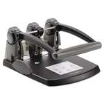 Swingline&reg; Extra High-Capacity Three-Hole Punch, 9/32" Holes, Black/Gray # SWI74194